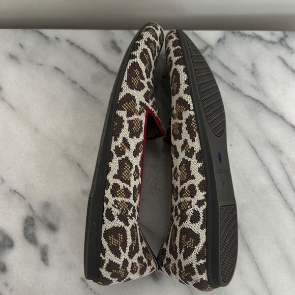 ROTHY'S Mocha Spot Animal Leopard Print Loafer Size 8, Comfy, Casual - Picture 8 of 13